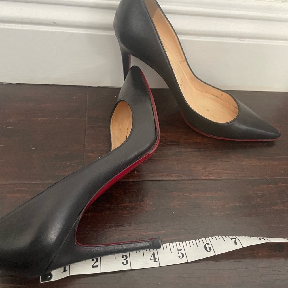 Christian Louboutin black leather heels size 36